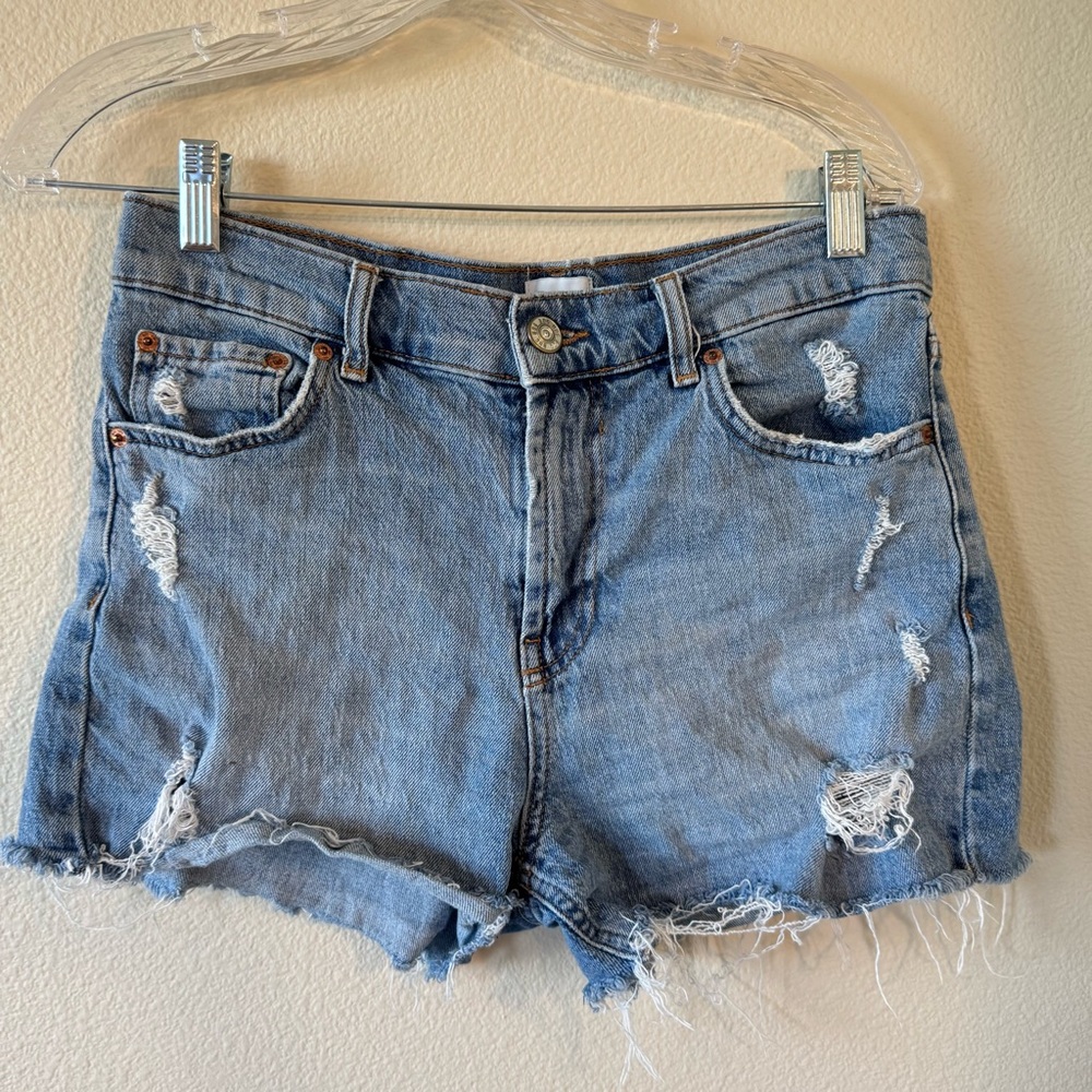 BDG Urban Outfitters | Light Blue Denim Distressed Cutoff Shorts